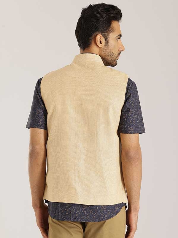 Indian Terrain Men's Khaki Waistcoat
